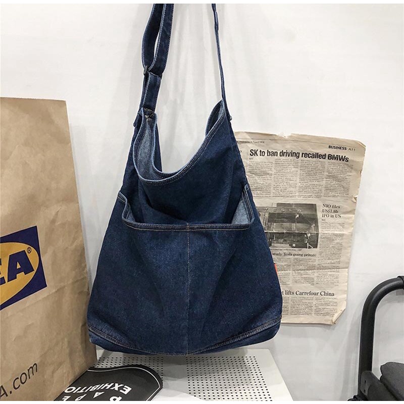 Túi Đeo Chéo Vai Bằng Vải Denim Thời Trang Sành Điệu Cho Nữ ZY172