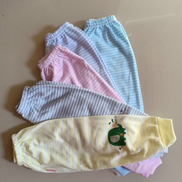 Quần Nỉ Kẻ Ngang Siêu Mềm Mịn Cho Bé 4-14kg_[Ảnh Thật]