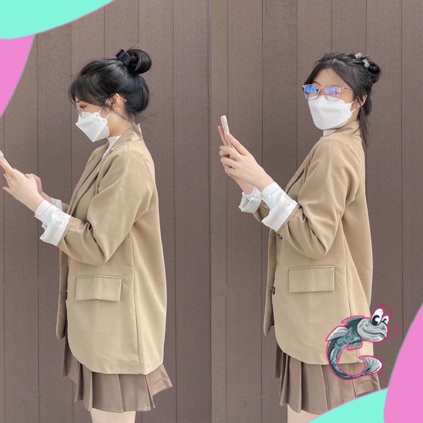 Áo blazer 2 lớp phong cách Hàn quốc - Áo vest nữ khoác ngoài