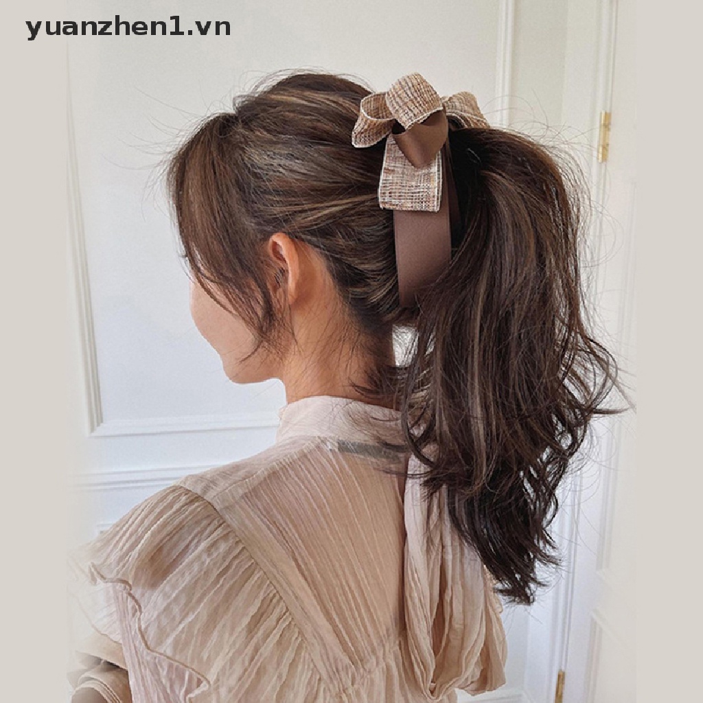 Kẹp Tóc Nơ Đính Ngọc Trai Màu Trơn Thời Trang 2022