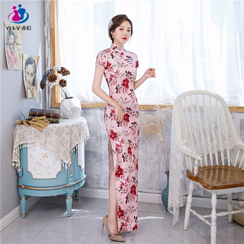 Sườn Xám Cách Tân Dáng Ôm Co Giãn Bốn Mặt Thời Trang Mới Cho Nữ 2022