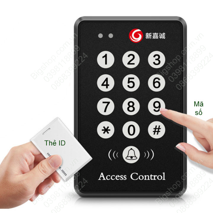 Bộ điều khiển mở cửa bằng thẻ ID, mã số, remote kết nối không dây, nguồn điều khiển 220V ra 12V-3A (Hàng sẵn kho Hà nội)