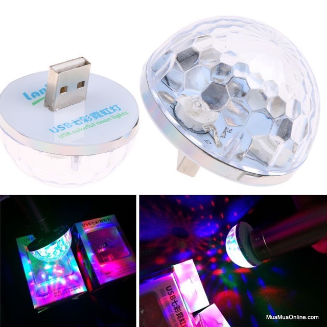 Đèn Usb Led 7 Màu Chóp Tắt Theo Tiếng Nhạc