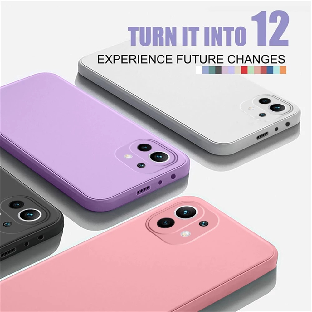 Ốp Điện Thoại Silicone Mềm Màu Trơn Chống Sốc Cho Xiaomi 11 Lite 5G Ne Mi 11 Lite 11T Pro