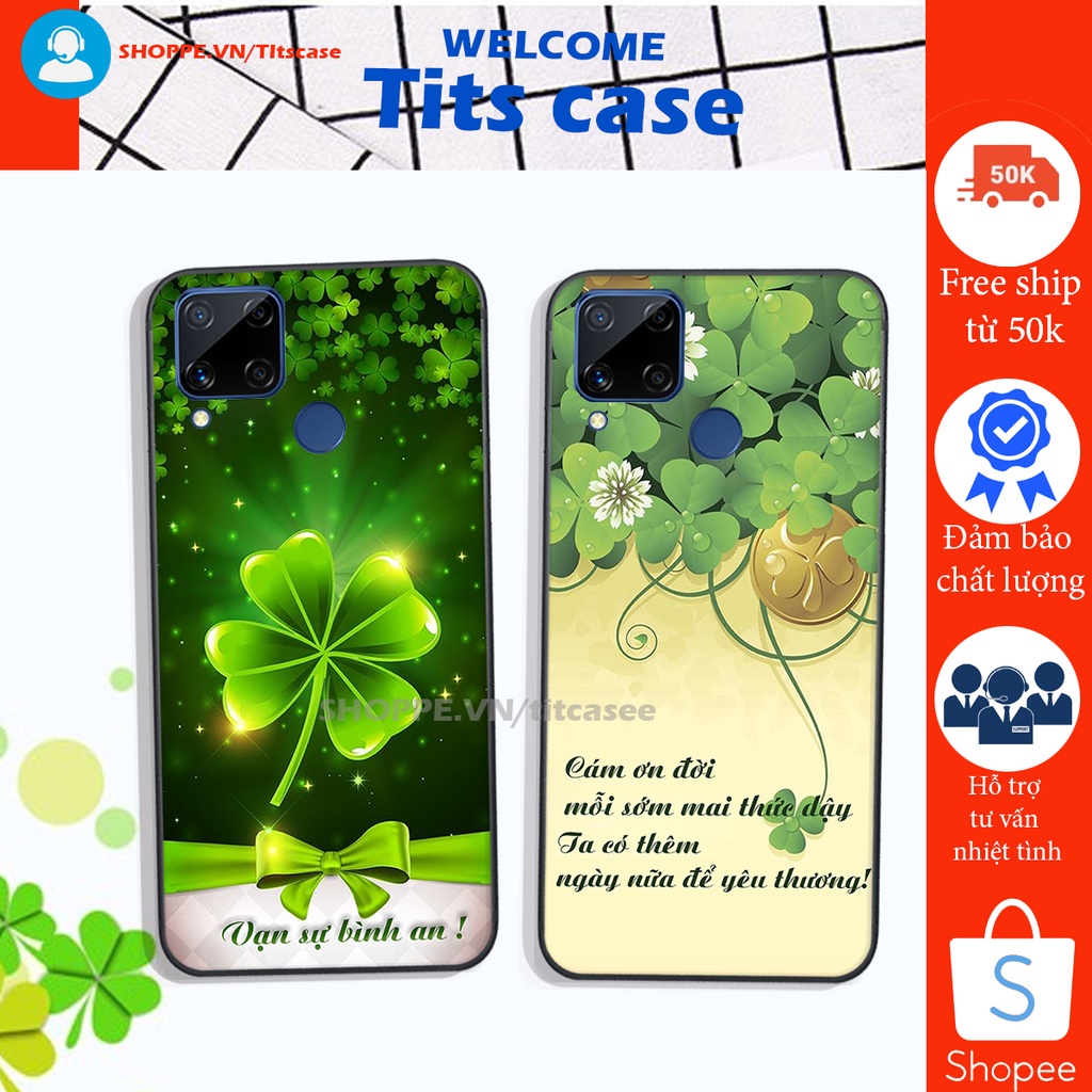 Ốp lưng Realme C15 in hình thiên nga,hoa may mắn, đặc sắc ĐỘC - LẠ - BỀN