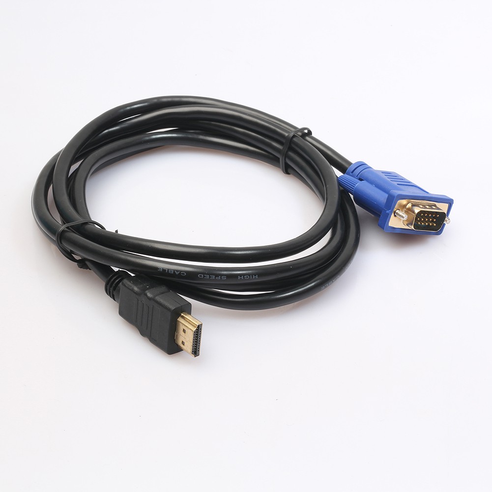 DECEBLE HDMI Gold Male To VGA HD Male 15Pin Adapter 1080P Converter Cable 6FT