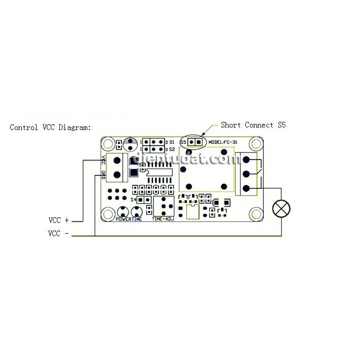 Mạch Kích Tạo Trễ Đóng Ngắt Relay 0.13 - 3700 giây