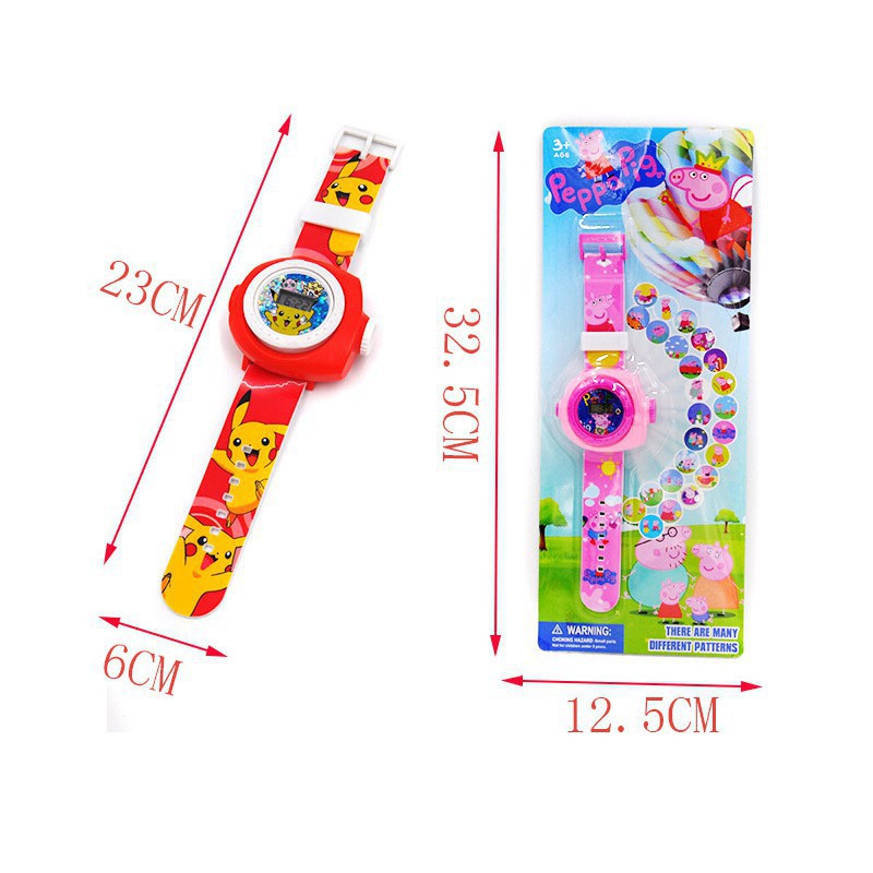 Đồng hồ kèm đèn led chiếu sáng 3D hình Hello Kitty / Doraemon 12 mẫu hình