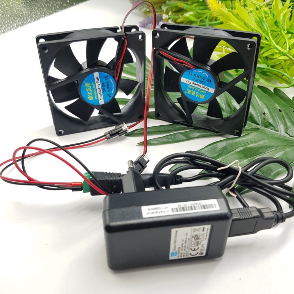 Quạt Tản Nhiệt 5V 8x8CM 3200RPM 2 Chân Quạt hút mùi tản thồi nhiệt cho thiết bị KhoDienTu