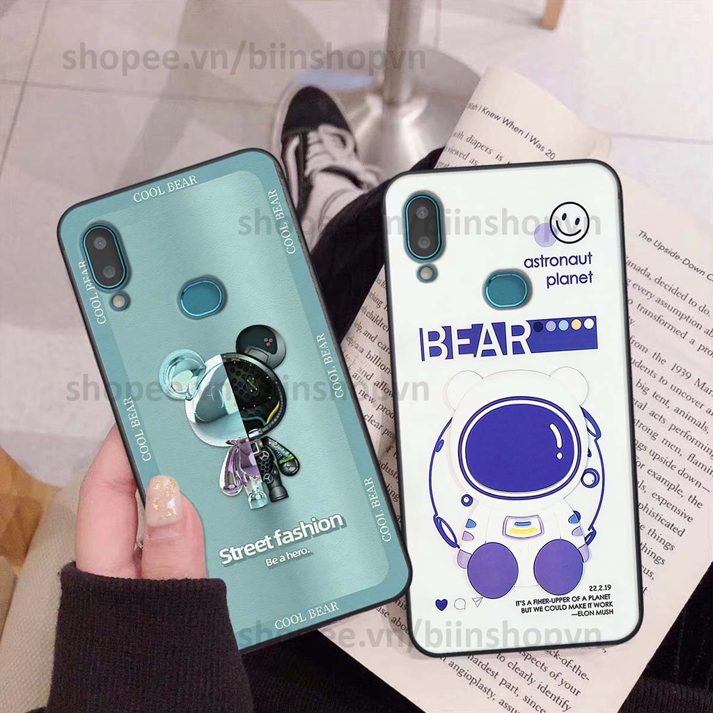 Ốp Samsung A10s hình gấu bear brick đẹp độc lạ, thời trang, cá tính