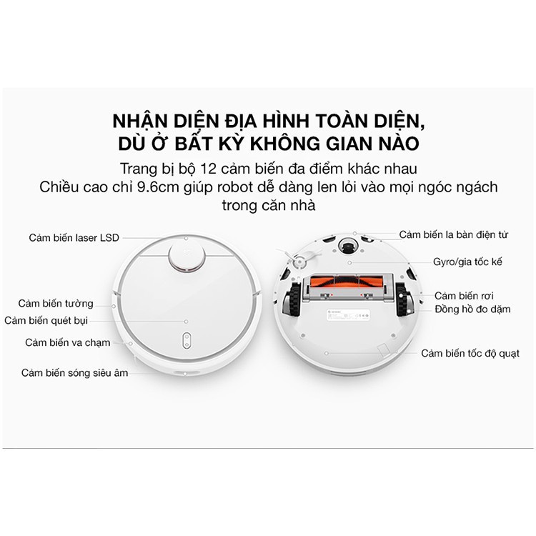 Robot Hút Bụi Xiaomi SKV4022GL Mi Robot Vacuum - Hàng Chính Hãng