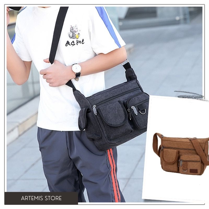 Túi xách nam ⚡FREESHIP⚡ đeo chéo đeo vai hiện đại lịch lãm cao cấp, bền, đẹp. BH 12 th Tặng Vớ nam 82ZG