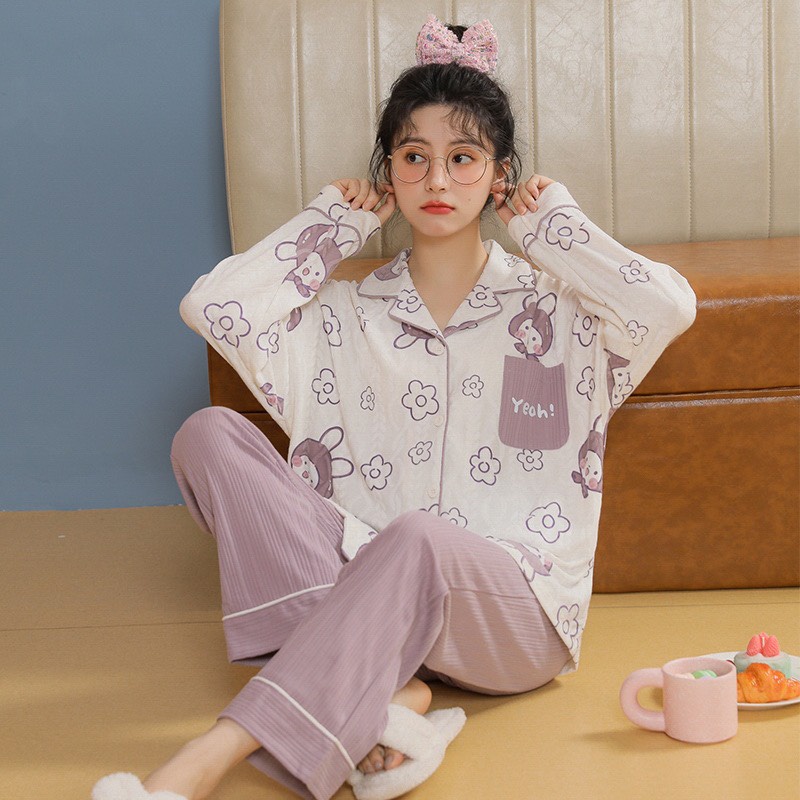 Bộ ngủ Xinh Chất Cotton Màu Sắc Họa Tiết Năng Động Hiện Đại Hot Trend 2022
