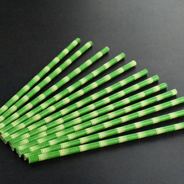 Bộ 25 ống hút giấy thân thiện môi trường.