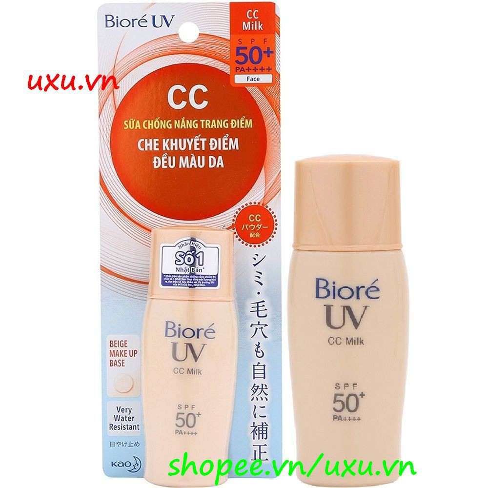 Sữa Chống Nắng 30Ml Biore Cc Lót Nền Trang Điểm, Với uxu.vn Tất Cả Là Chính Hãng. | BigBuy360 - bigbuy360.vn