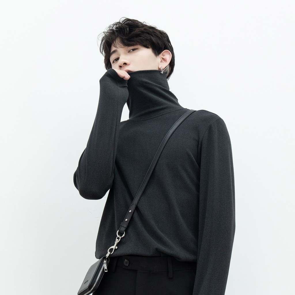 Áo thun cổ lọ tay dài form body | BigBuy360 - bigbuy360.vn