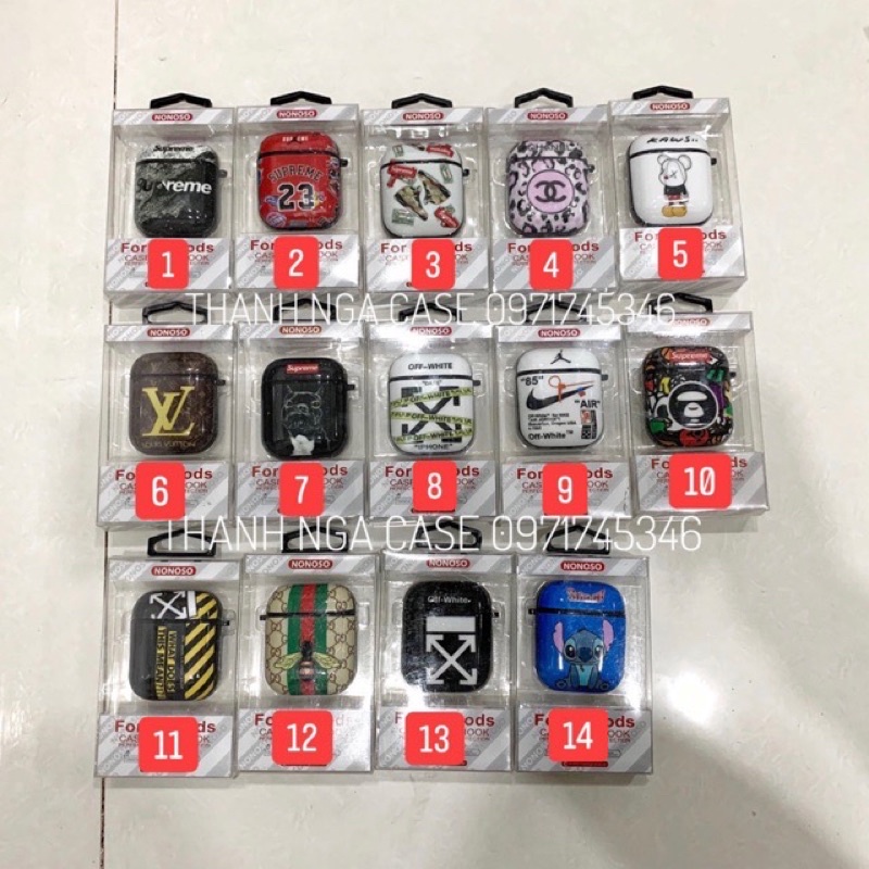 Case Airpod 1/2/Pro LOGO thương hiệu