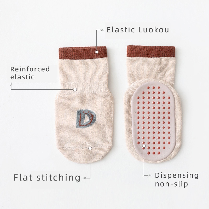 Vớ Cotton Mềm Cổ Thấp Chống Trượt In Chữ Thời Trang Mùa Thu Cho Bé Sơ Sinh