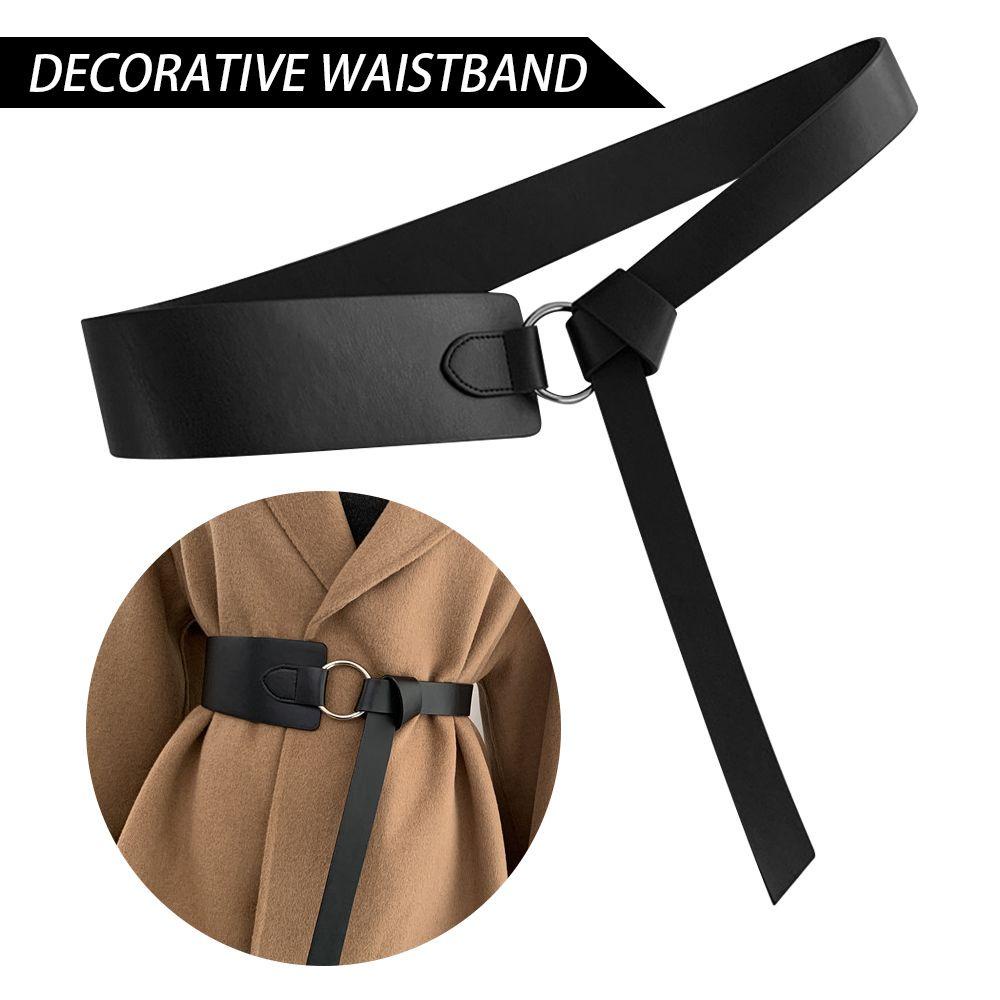 MAG Thắt Lưng Da Pu Màu Trơn Khoen Tròn Thời Trang Cho Nữ