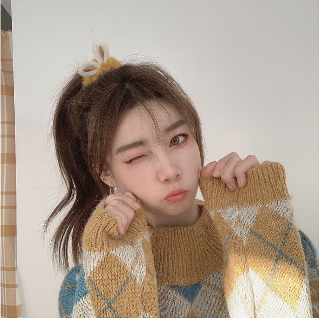 1 Buộc Tóc Tai Thỏ Dễ Thương Cho Bé Gái