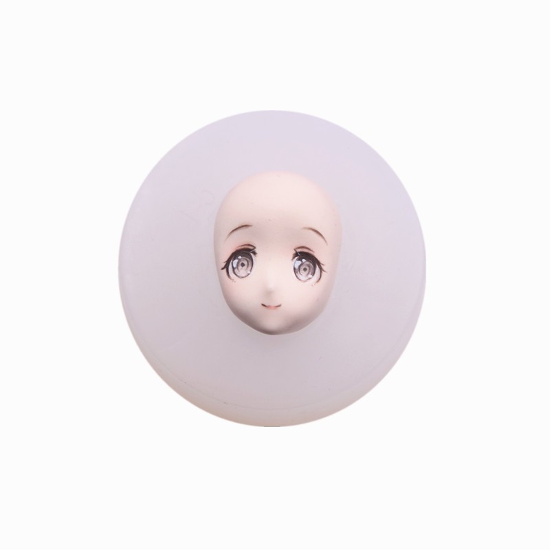 Siêu nhẹ đất sét silicone mặt mô hình dễ thương nữ khuôn mặt gốm mềm búp bê nhân vật hai chiều tỷ lệ phổ tay tay DIY