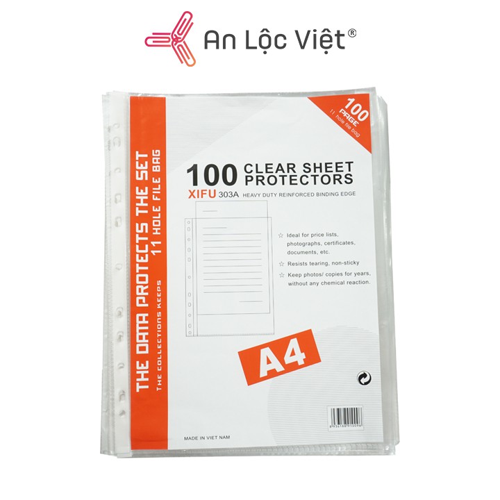 Bìa lỗ (File lỗ) 3 lạng (100 tờ)