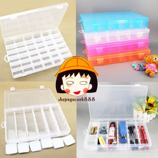 Hộp Đựng Trang Sức, Linh Kiện, Vật Dụng 36 Ngăn, Có Thể Tháo Rời và Có Nắp Đậy Siêu An Toàn!