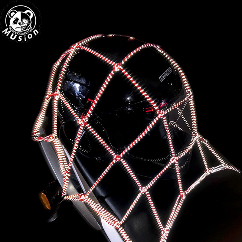 Lưới phản quang dùng giữ nón bảo hiểm / hành lý trên xe mô tô tiện lợi