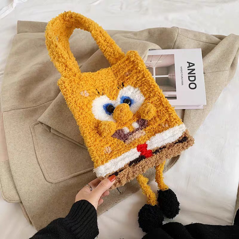 (Hàng sẵn + Có video hướng dẫn) Set Nguyên Liệu túi handmade tự đan Hoạt Hình Bọt Biển Và Sao Biển HOT tiktok