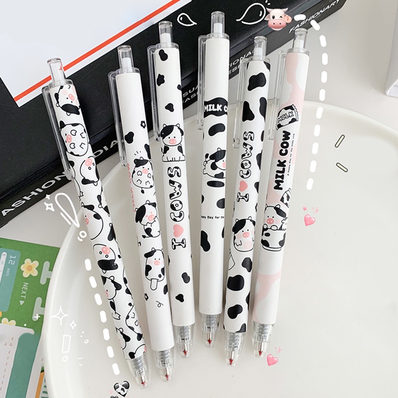 Set 6 Bút Bi Mực Đen Ngòi 0.5mm Có Thể Thu Gọn