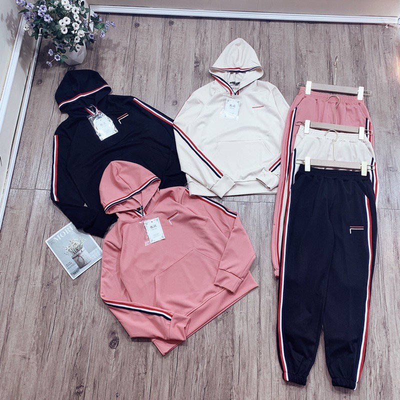 Set Áo mũ chạy Sọc cá tính