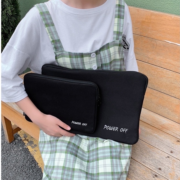 Túi Đựng Laptop 11 inch 13 inch Thêu Chữ Phong Cách Hàn Quốc