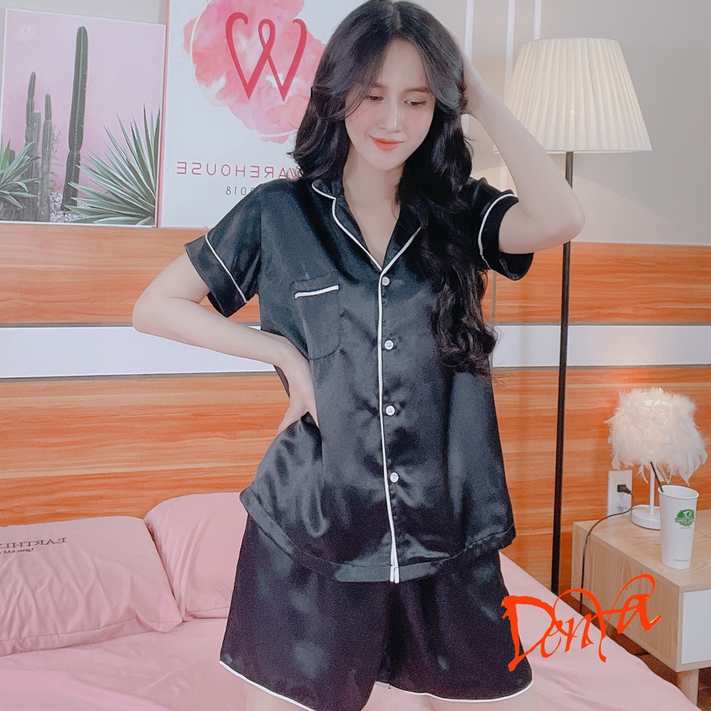 [SIZE40-70KG] Đồ bộ nữ DenYa dạng đồ pijama đùi cọc tay viền trắng hàng thiết kế sang trọng DB17