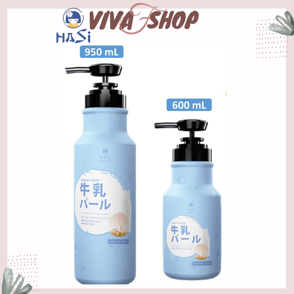 Sữa tắm trắng da Sữa Bò Hasi Kokeshi (600 & 950ml) Sửa tắm nữ