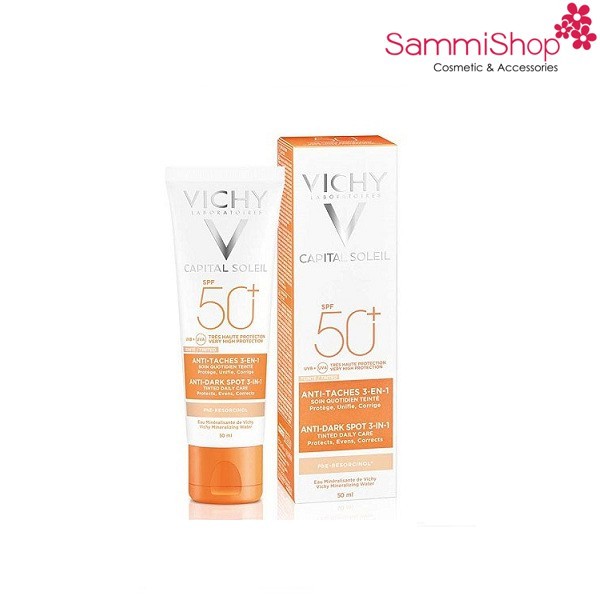 Kem Chống Nắng Ngăn Sạm Da, Giảm Thâm Nám Vichy Ideal Soleil Anti-Dark Spots SPF50+ 50ml