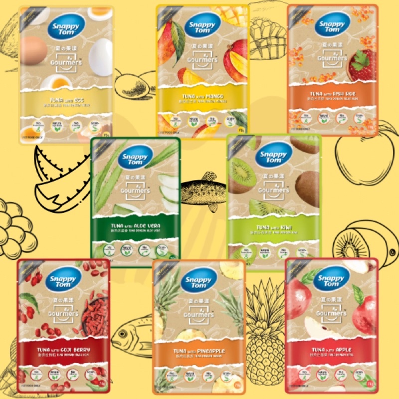 Snappy tom fruit pate trái cây cho mèo 70g