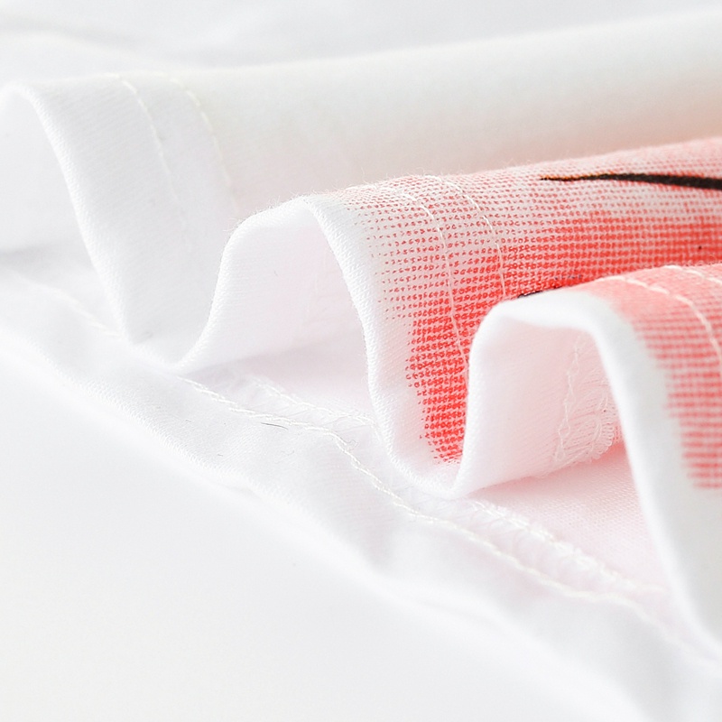 Áo thun cotton cổ tròn tay ngắn in hoạt hình đáng yêu cho bé gái