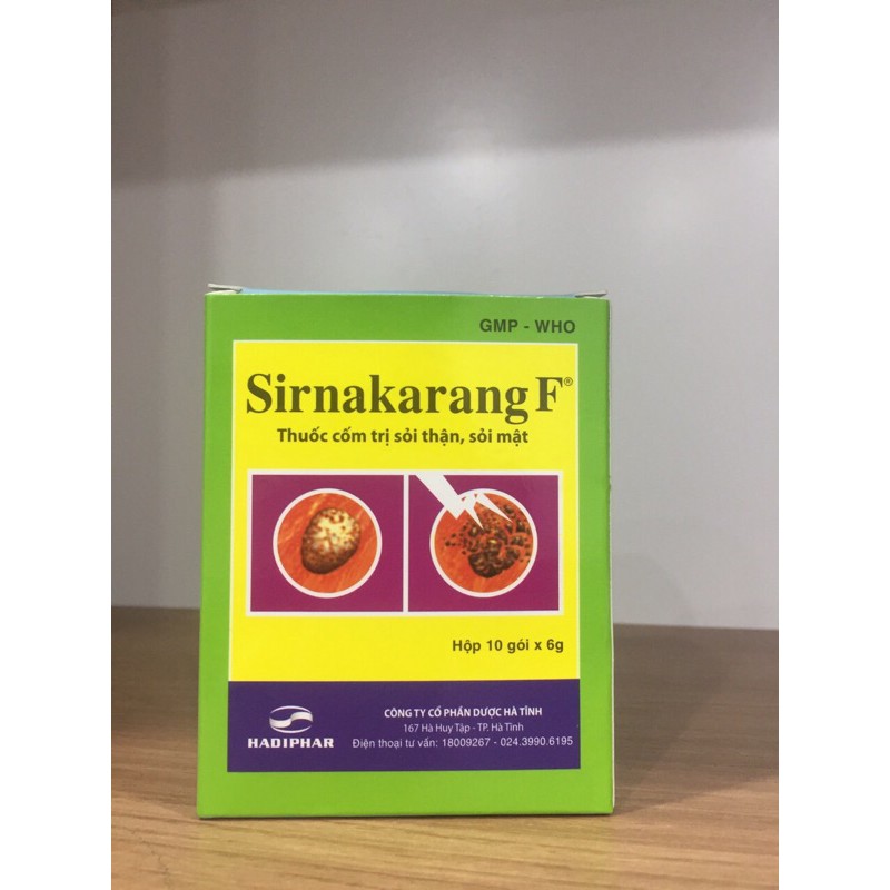 Tan sỏi thận sỏi mật Sirnakarang F-Thực phẩm tán sỏi x6 hộp