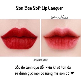 Son kem lì 3CE Soft Lip Lacquer
