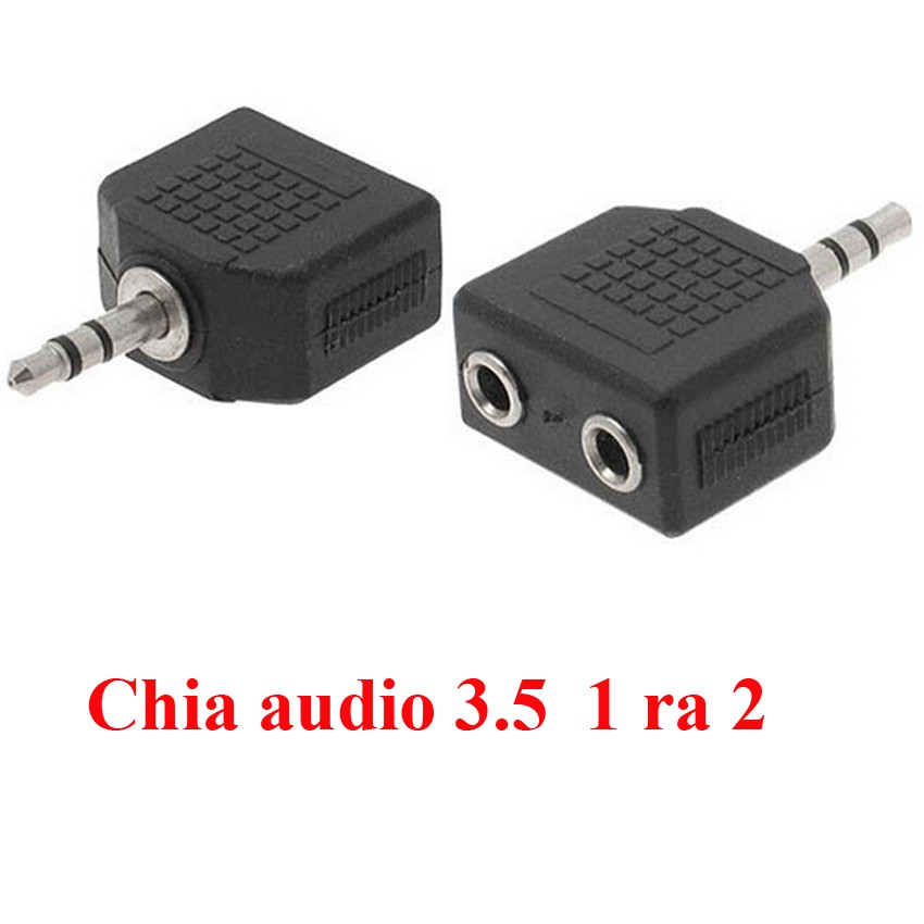 [Mã ELHACE giảm 4% đơn 300K] Đầu Chia Jack audio cổng âm thanh 3.5 từ 1 ra 2 cổng 3.5mm