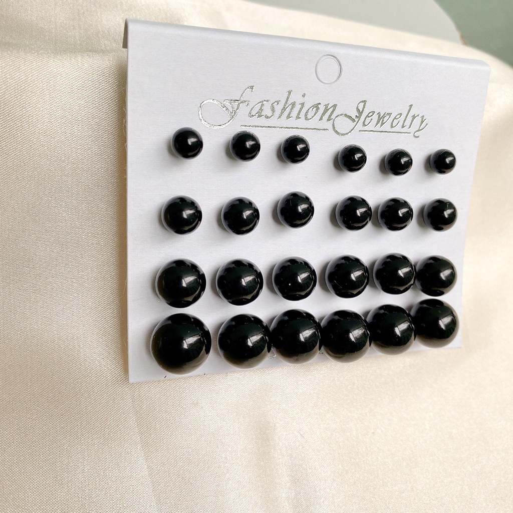 Khuyên tai tròn, bông tai nữ nụ ngọc trai nhân tạo, xinh xắn, dễ thương phong cách Hàn Quốc