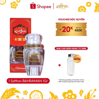 1.0 Gr Saffron Bahraman GEM Super Negin Nhụy hoa nghệ tây chính hãng Iran