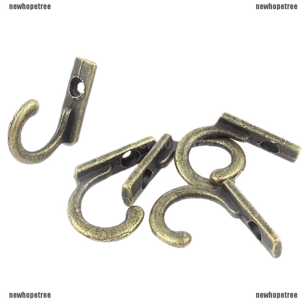 2 móc treo tường bằng đồng dùng móc quần áo, mũ, áo khoác