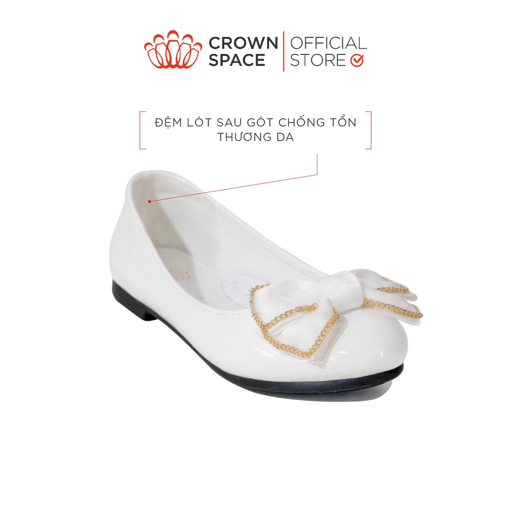 Giày Búp Bê Bé Gái Đi Học Đi Chơi Crown Space Cao Cấp CRUK3132 Nhẹ Êm, Chống Hôi Chân Size 25 - 36