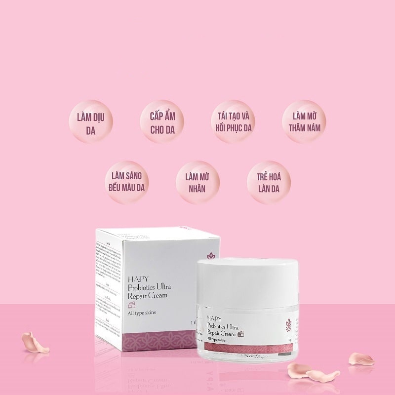 Kem dưỡng phục hồi da, dưỡng ẩm, trẻ hóa HA:PY PROBIOTICS ULTRA REPAIR CREAM 30g