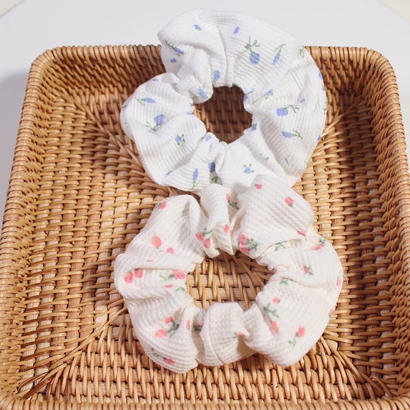 Dây Cột Tóc Scrunchies Hoa Hồng