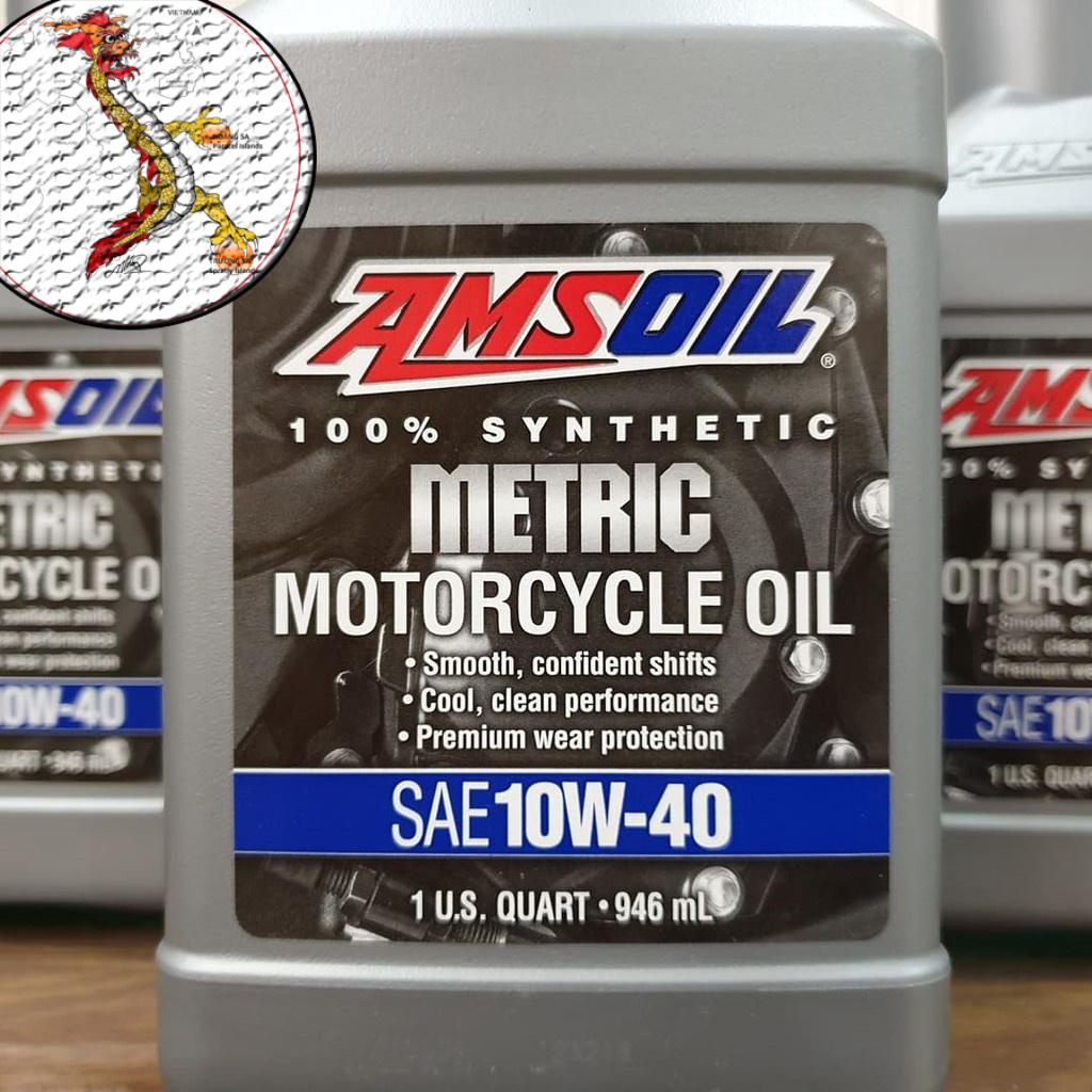 [FreeShip] Nhớt Amsoil Metric 10w40 chai 946ml, nhớt amsoil metric 10W40 dầu nhớt tổng hợp cho động cơ nhiều dung tích