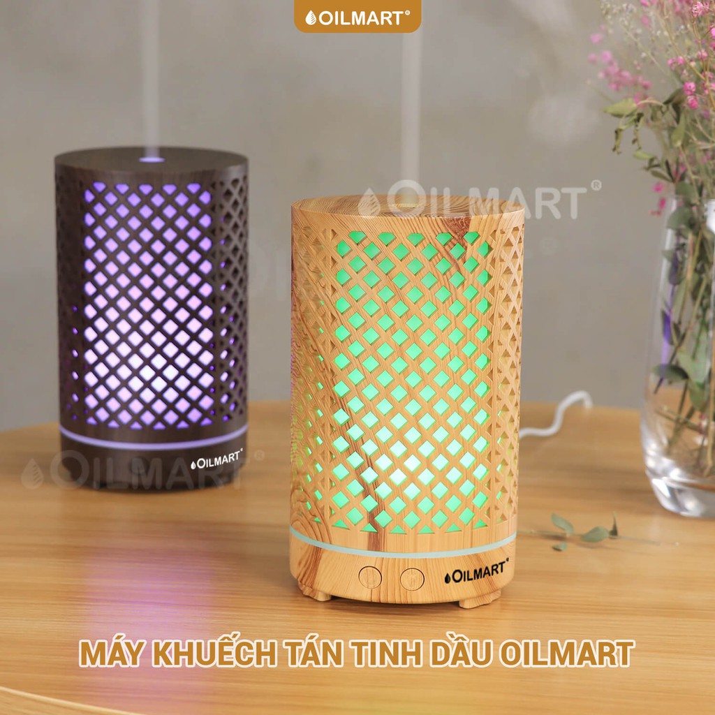Máy Khuếch Tán Tinh Dầu Lon Gỗ - 12W 200ml
