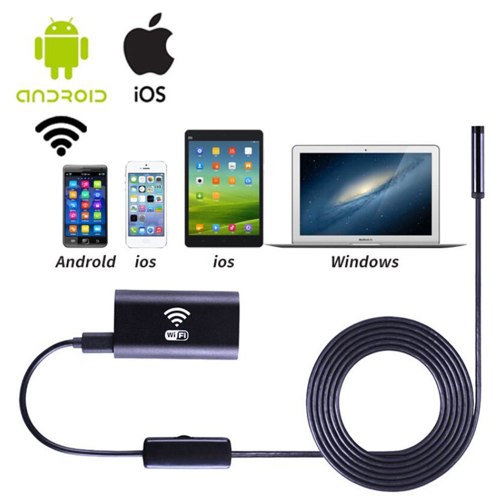 Camera Nội Soi Chống Nước Dùng Cho Điện Thoại Led Hd Wifi Endoscope - Camera Nội Soi Buồng Đốt Động Cơ Xe Máy