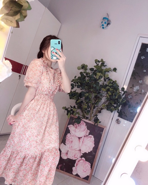 Đầm maxi tay bồng bèo ngực 8 màu | BigBuy360 - bigbuy360.vn